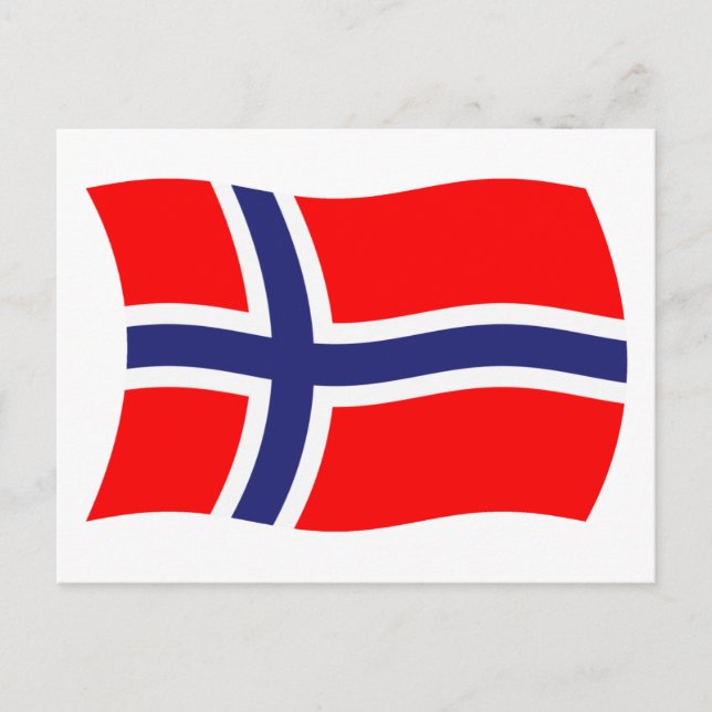 Norwegische Flagge Postkarte (Vorderseite)