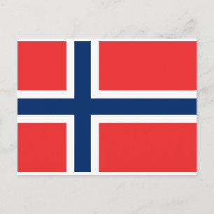 Norwegische Flagge Postkarte