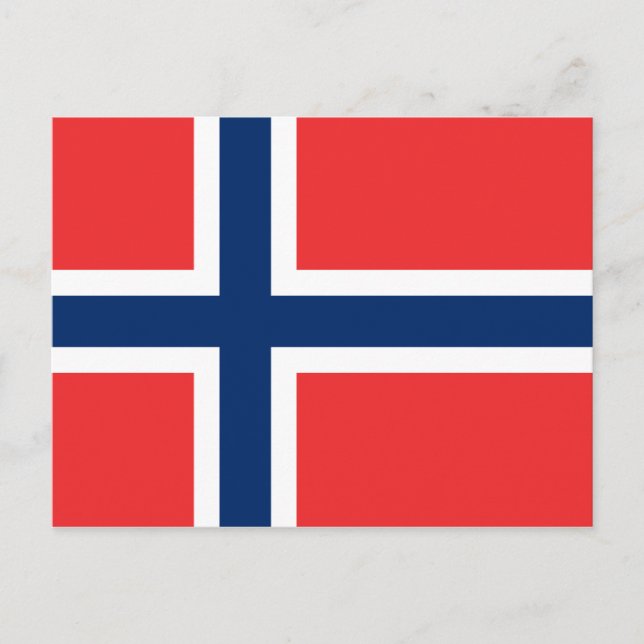 Norwegische Flagge Postkarte (Vorderseite)