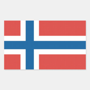 Norwegische Flagge Rechteckiger Aufkleber