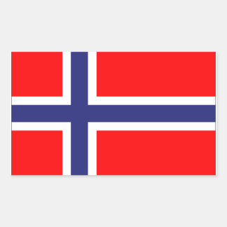 Norwegische Flagge Rechteckiger Aufkleber