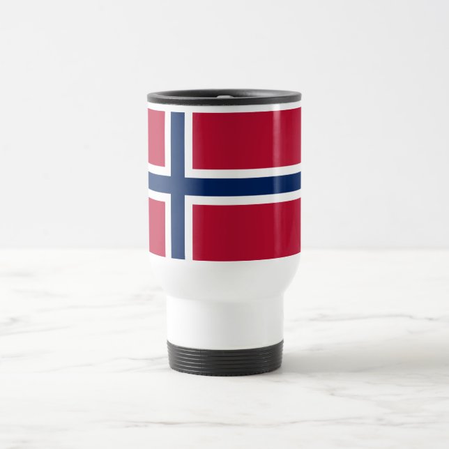 Norwegische Flagge Reisebecher (Mittel)