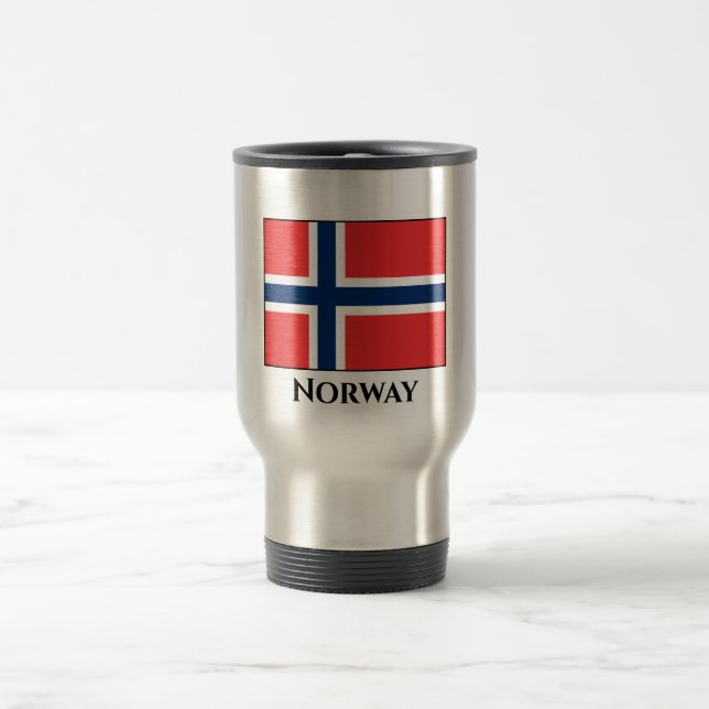 Norwegische Flagge Reisebecher (Mittel)