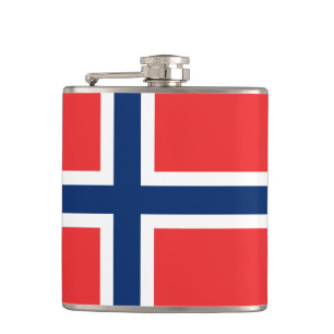 Norwegische Flagge / Reisen nach Norwegen / Sportf Flachmann