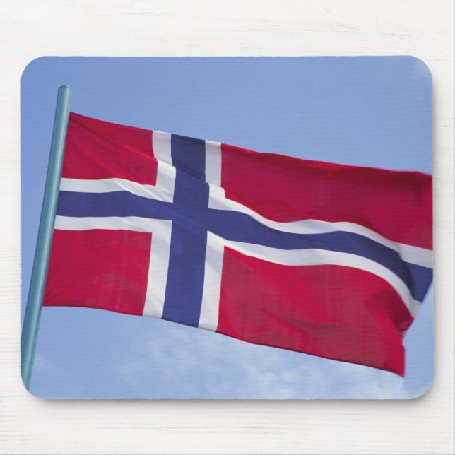 Norwegische Flagge (RF) Mousepad (Vorne)