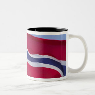 Norwegische Flagge RF) Zweifarbige Tasse