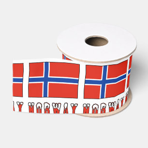 Norwegische Flagge Ripsband