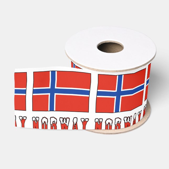 Norwegische Flagge Ripsband (Spule)