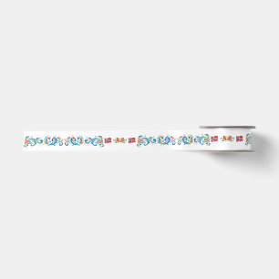Norwegische Flagge Rosemaling Ribbon Satinband