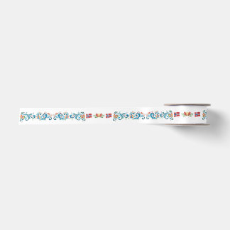 Norwegische Flagge Rosemaling Ribbon Satinband