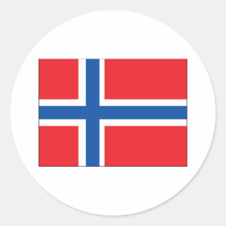 Norwegische Flagge Runder Aufkleber