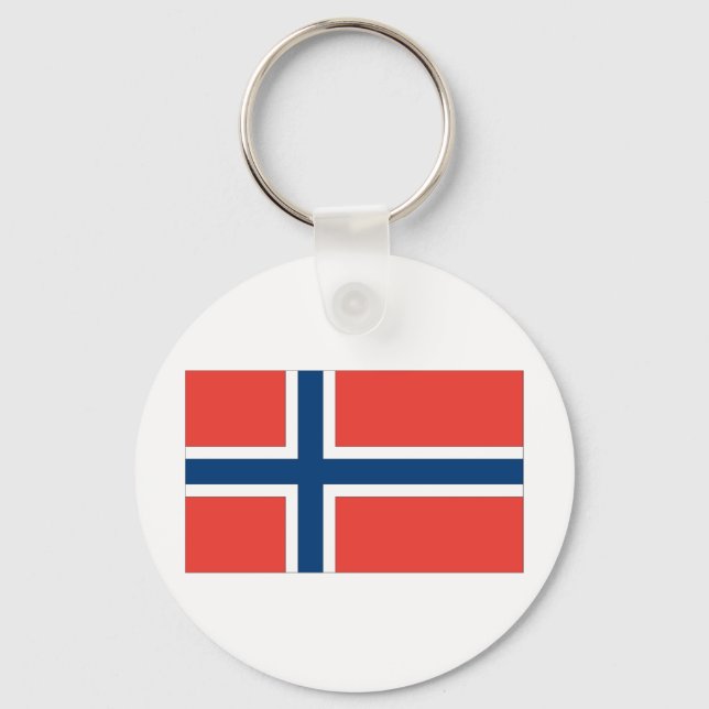 Norwegische Flagge Schlüsselanhänger (Vorderseite)