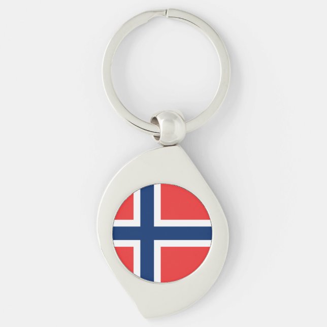 Norwegische Flagge Schlüsselanhänger (Vorderseite)