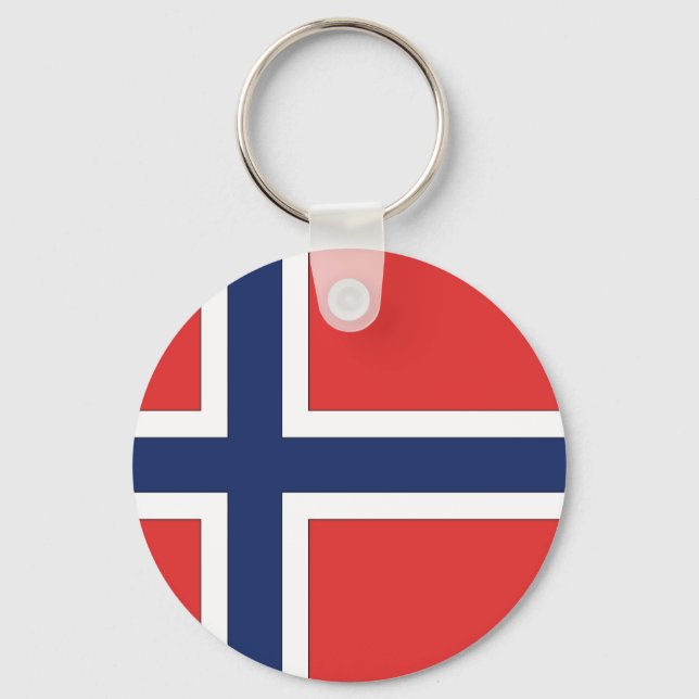 Norwegische Flagge Schlüsselanhänger (Vorderseite)