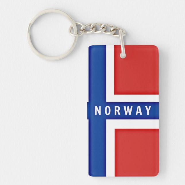 Norwegische Flagge Schlüsselanhänger (Vorderseite)
