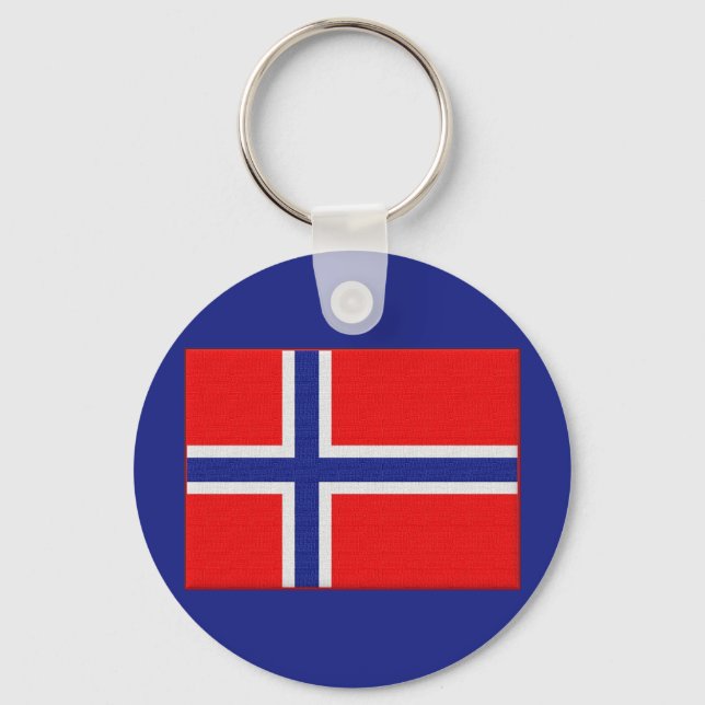 Norwegische Flagge Schlüsselanhänger (Vorderseite)
