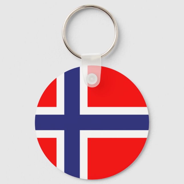 Norwegische Flagge Schlüsselanhänger (Vorderseite)