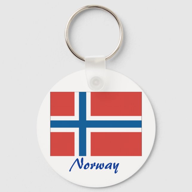 Norwegische Flagge Schlüsselanhänger (Vorderseite)