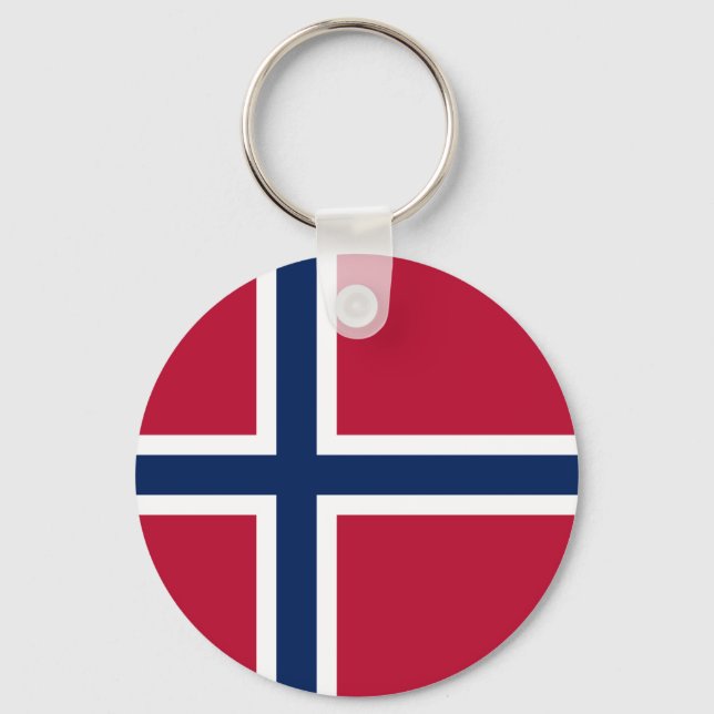 Norwegische Flagge Schlüsselanhänger (Vorderseite)