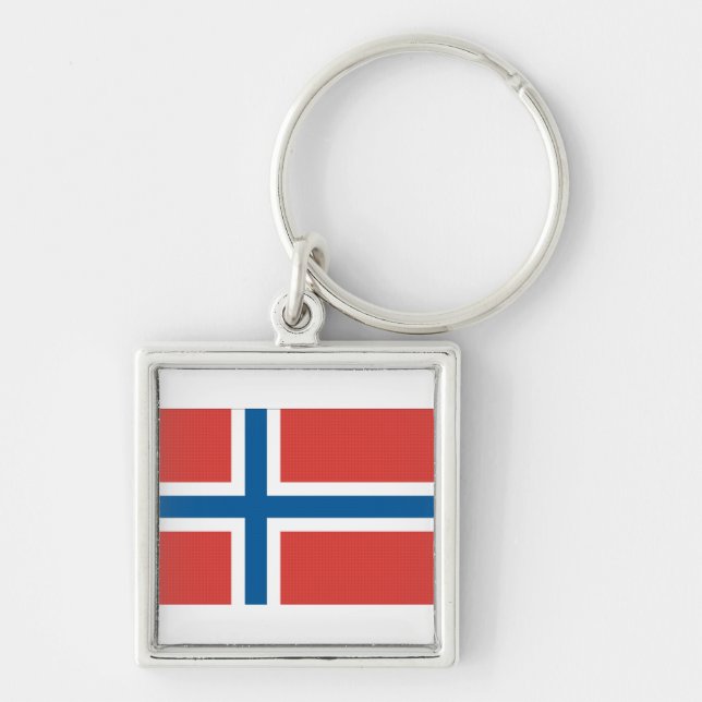 Norwegische Flagge Schlüsselanhänger (Vorne)