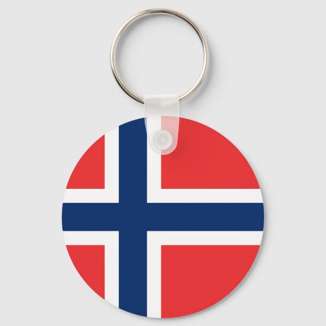 Norwegische Flagge Schlüsselanhänger (Vorderseite)