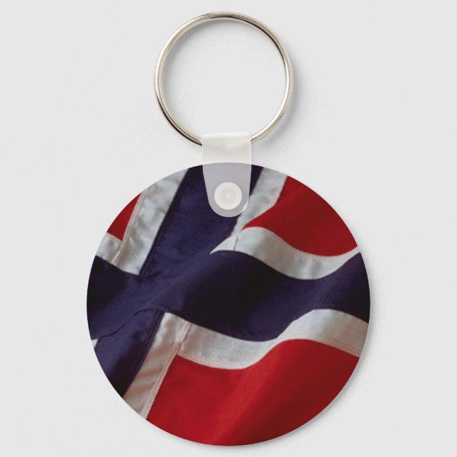 Norwegische Flagge Schlüsselanhänger (Vorderseite)