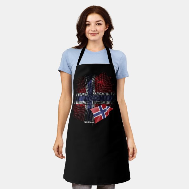 norwegische Flagge Schürze (Getragen)