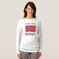 Norwegische Flagge Schwarze Personalisierung
