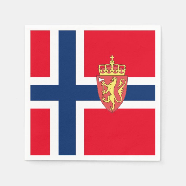 Norwegische Flagge Serviette (Vorderseite)