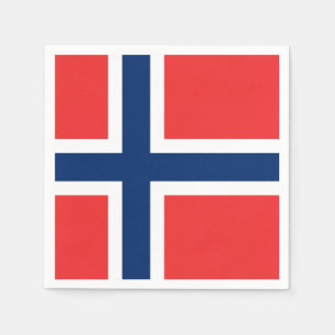 Norwegische Flagge Serviette