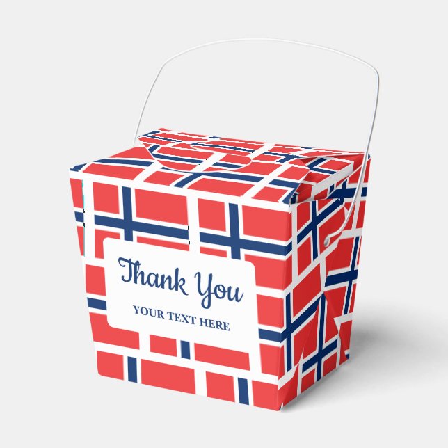 Norwegische Flagge Skandinavien Stolz Box Geschenkschachtel (Vorderseite)