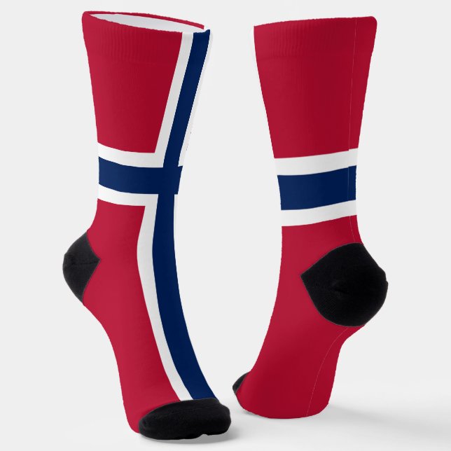 Norwegische Flagge Socken (Gewinkelt)