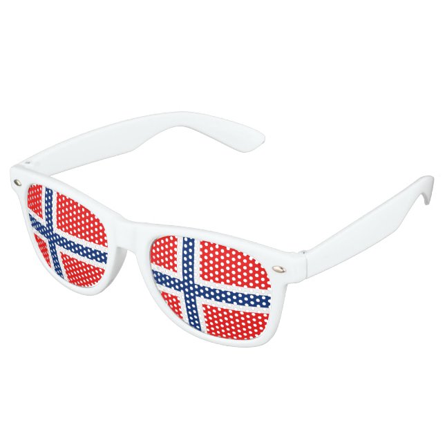 Norwegische Flagge Sonnenbrille (Schrägansicht)