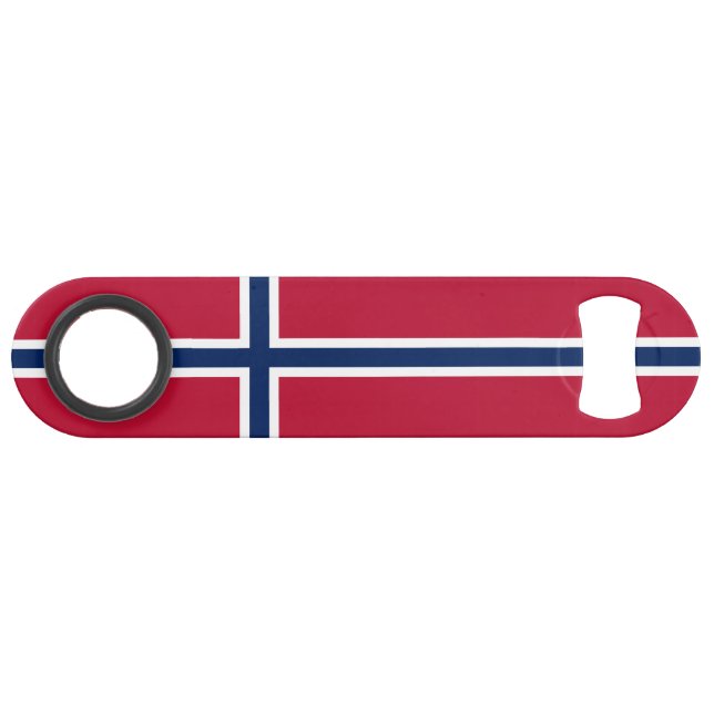 Norwegische Flagge Speed Flaschenöffner (Vorderseite (Horizontal))
