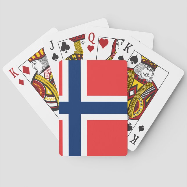 Norwegische Flagge Spielkarten (Rückseite)