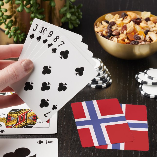 Norwegische Flagge Spielkarten (In Situ)