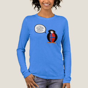 Norwegische Flagge Sprechende Ms Pinguin Personali Tri-Blend Shirt