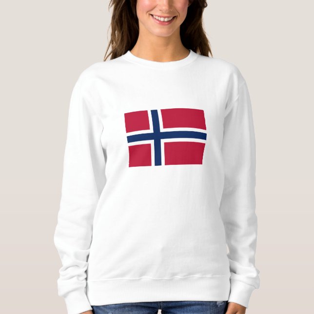 Norwegische Flagge Sweatshirt (Vorderseite)