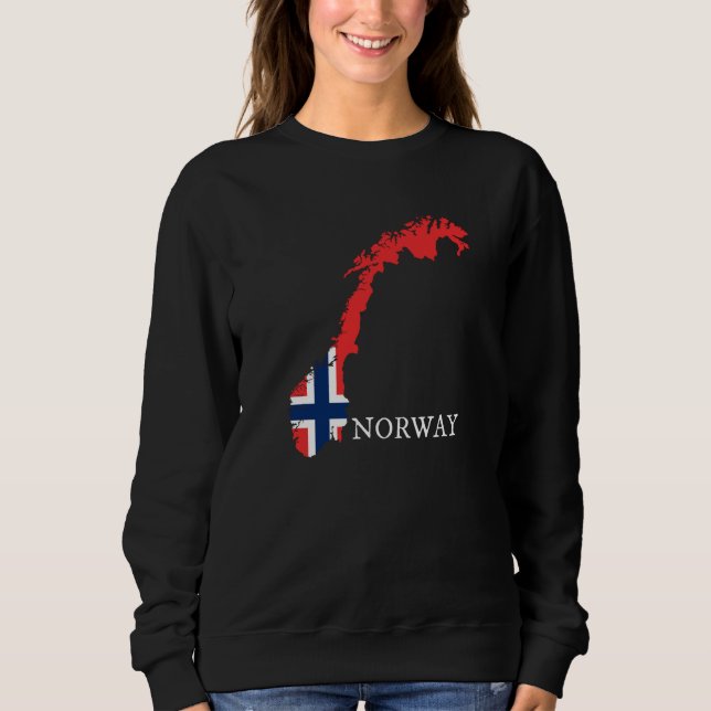 Norwegische Flagge Sweatshirt (Vorderseite)