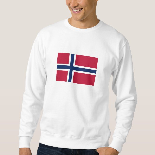 Norwegische Flagge Sweatshirt (Vorderseite)