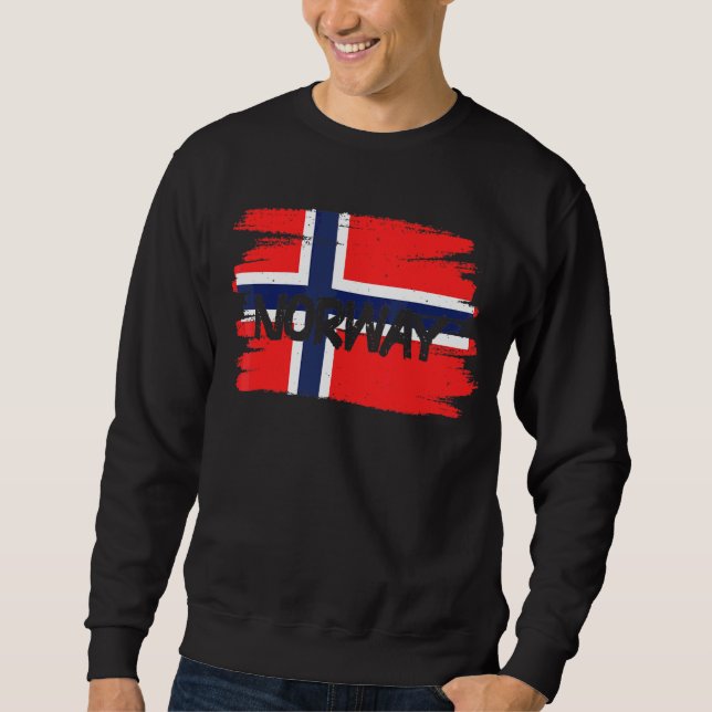 Norwegische Flagge Sweatshirt (Vorderseite)