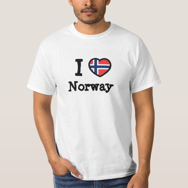Norwegische Flagge T-Shirt (Vorderseite)
