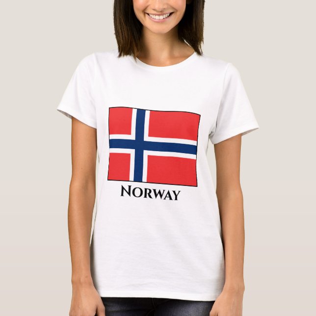 Norwegische Flagge T-Shirt (Vorderseite)