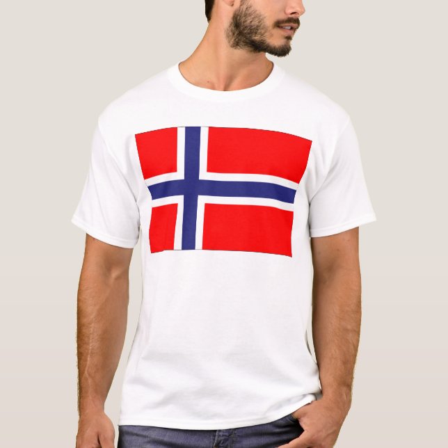 Norwegische Flagge T-Shirt (Vorderseite)