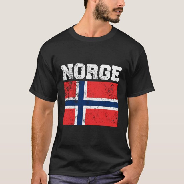 Norwegische Flagge T-Shirt (Vorderseite)