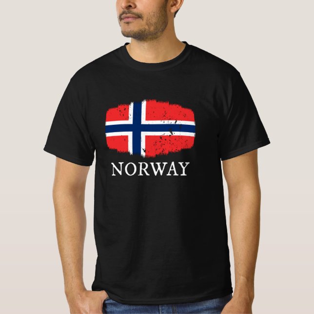Norwegische Flagge T-Shirt (Vorderseite)