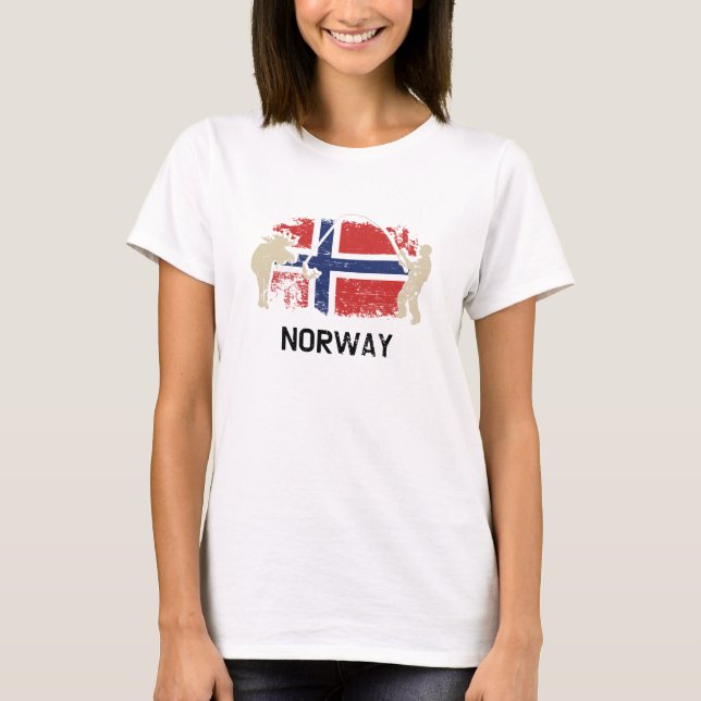 Norwegische Flagge T-Shirt (Vorderseite)