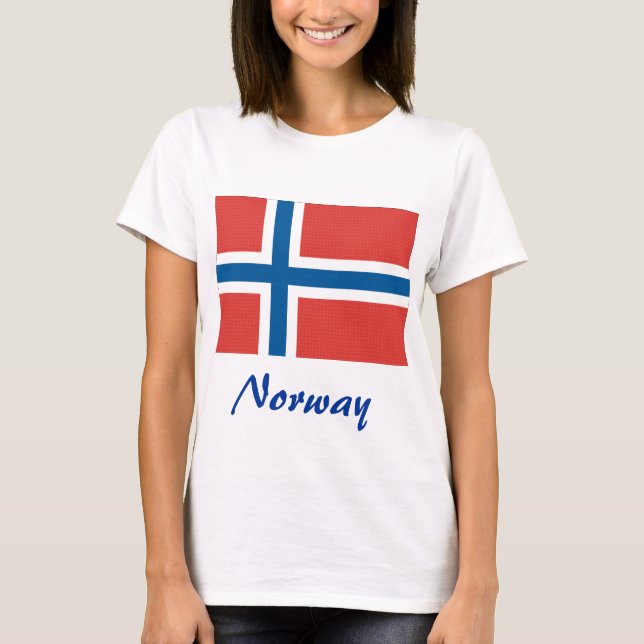 Norwegische Flagge T-Shirt (Vorderseite)