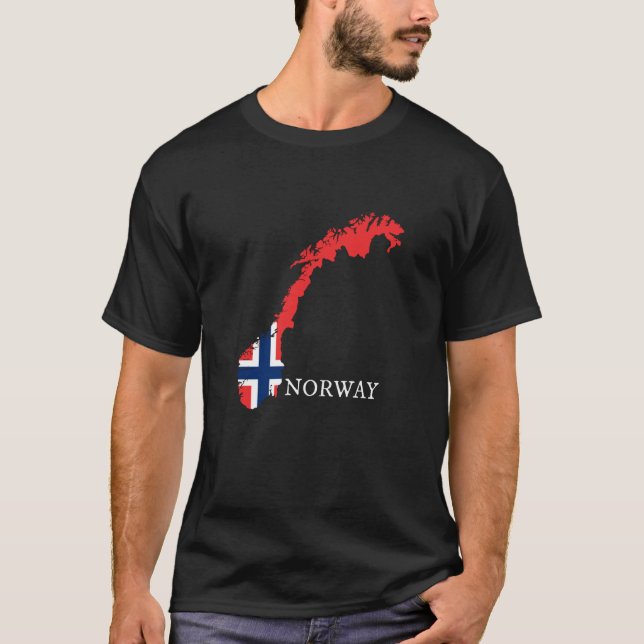 Norwegische Flagge T-Shirt (Vorderseite)
