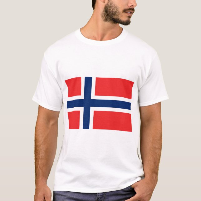 Norwegische Flagge T-Shirt (Vorderseite)